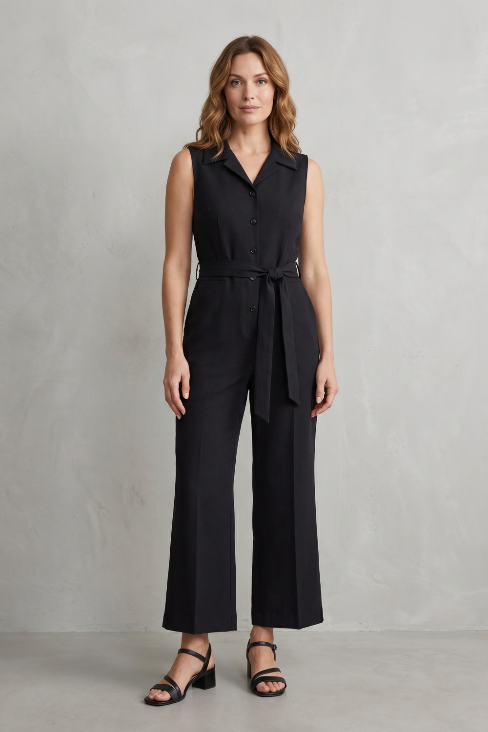 Orléane – Belted office elegance – Wide-leg jumpsuit