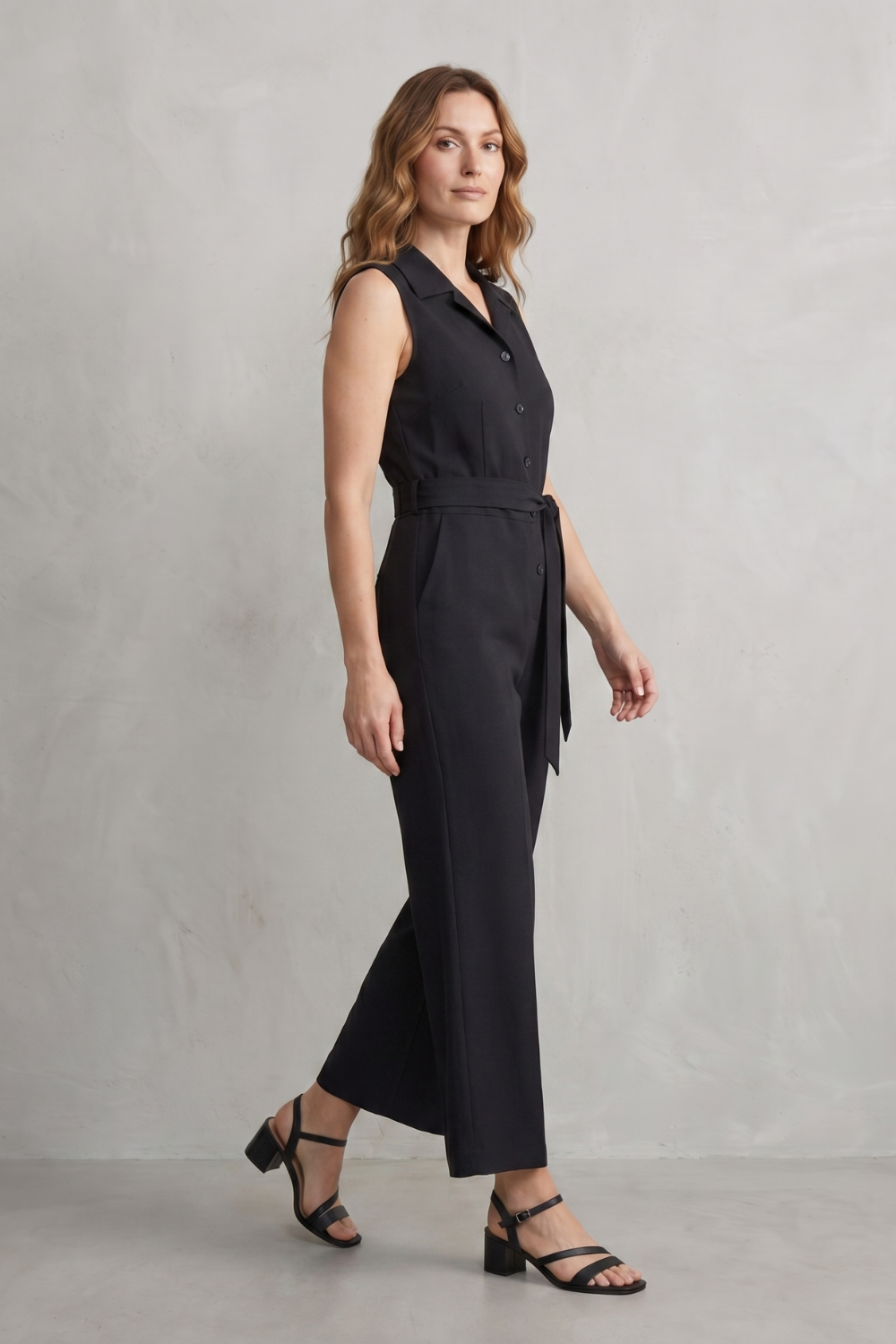 Orléane – Belted office elegance – Wide-leg jumpsuit