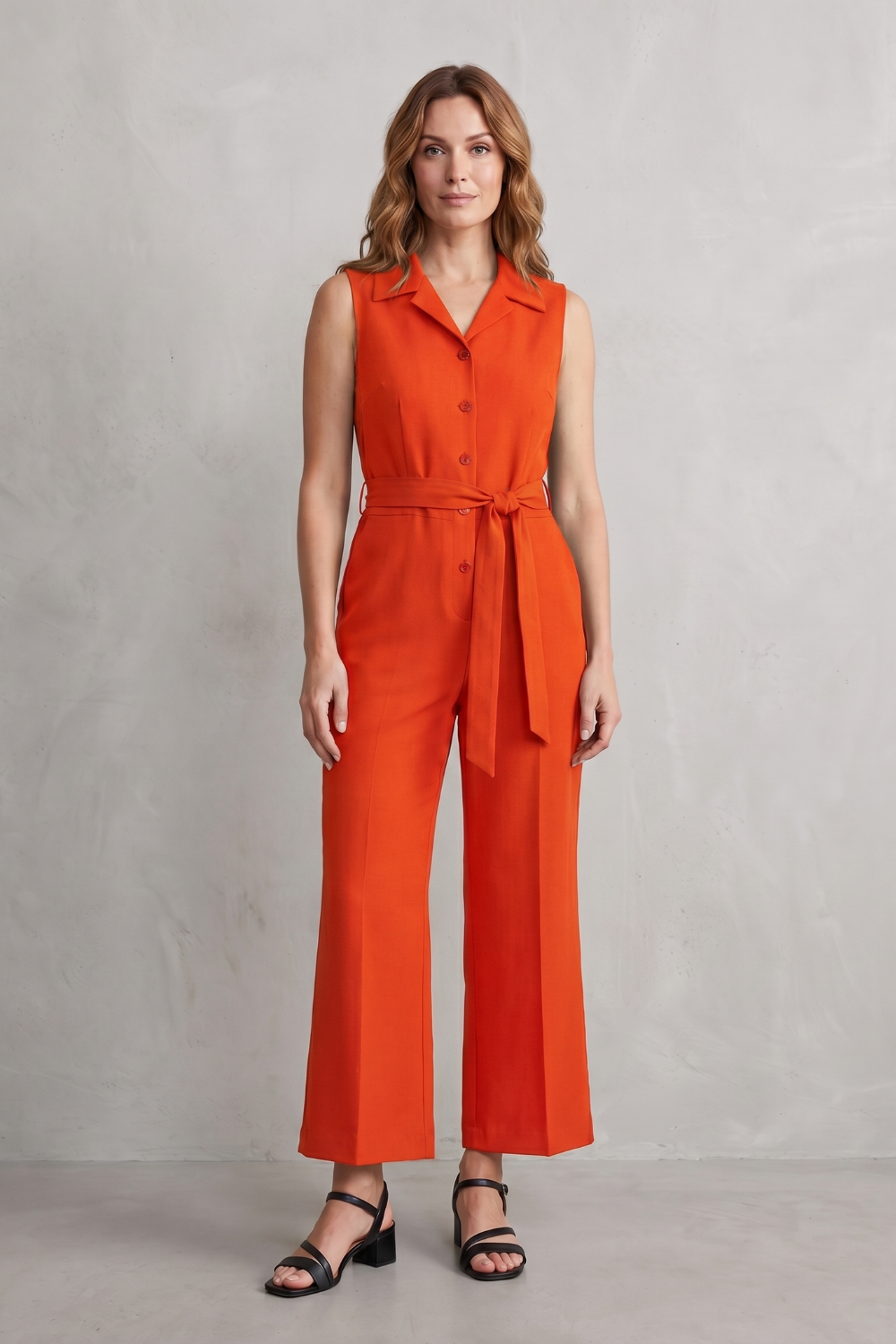 Orléane – Belted office elegance – Wide-leg jumpsuit