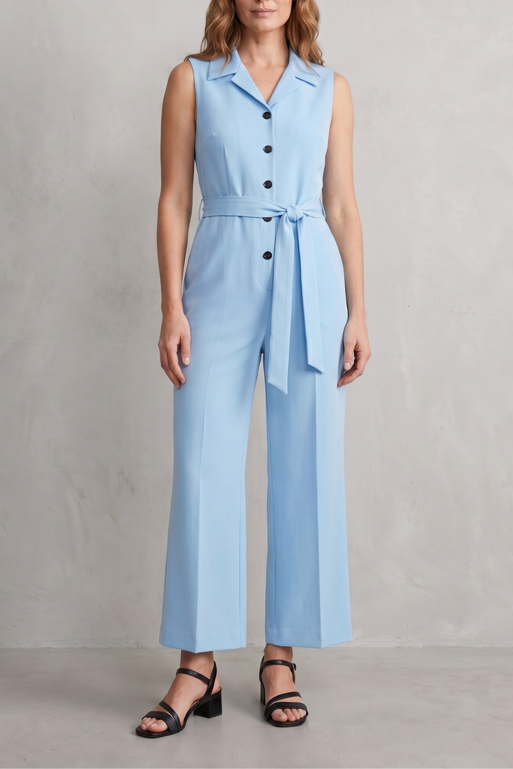 Belted office elegance | Wide-leg jumpsuit