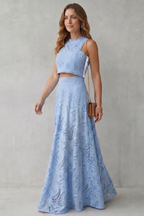 Embroidered Lace Elegance Skirt Set