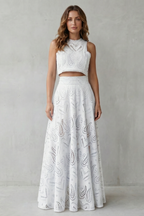 Embroidered Lace Elegance Skirt Set