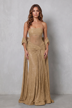Sheer Sequin Allure Maxi Dress