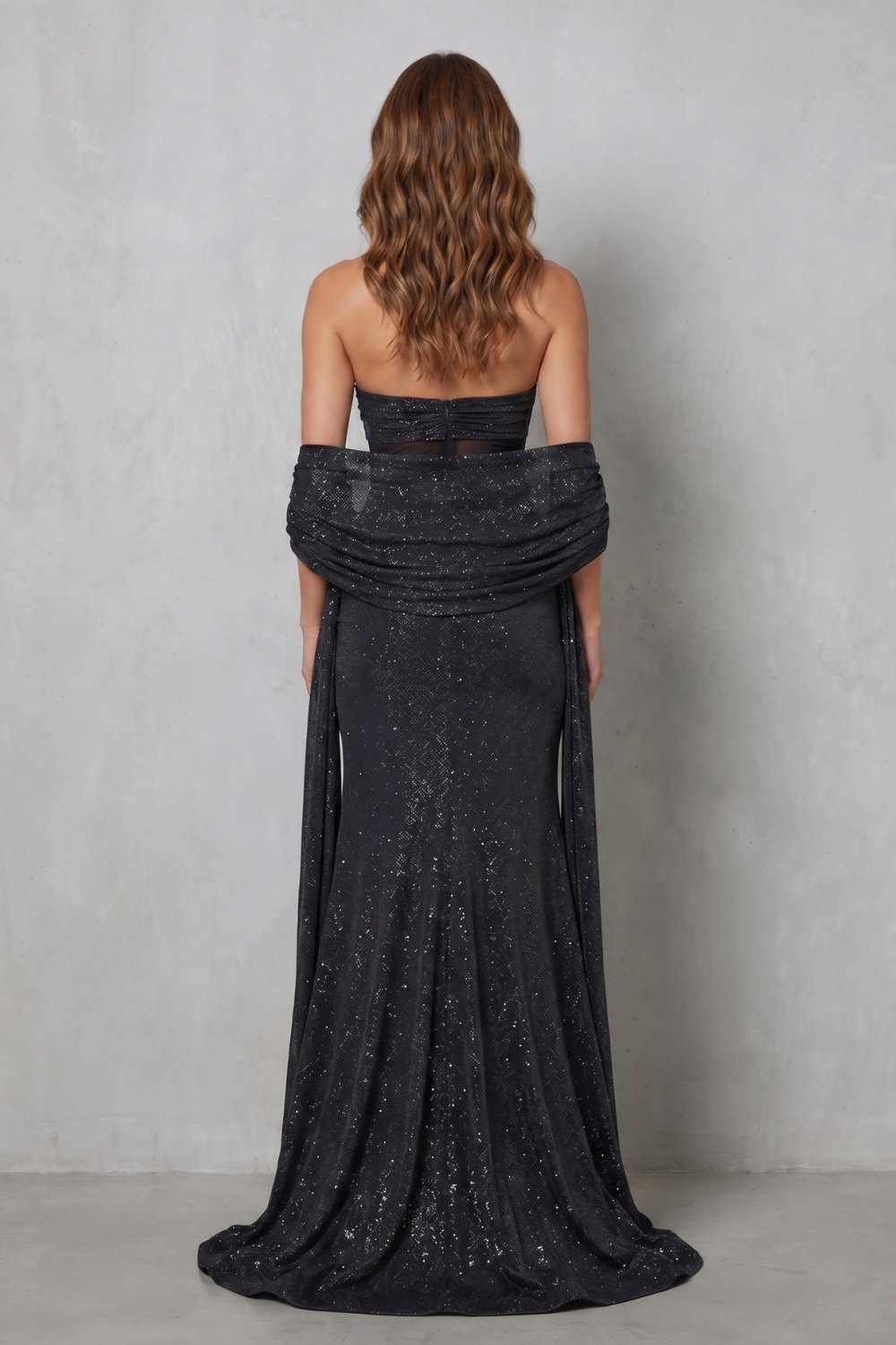 Sheer Sequin Allure Maxi Dress