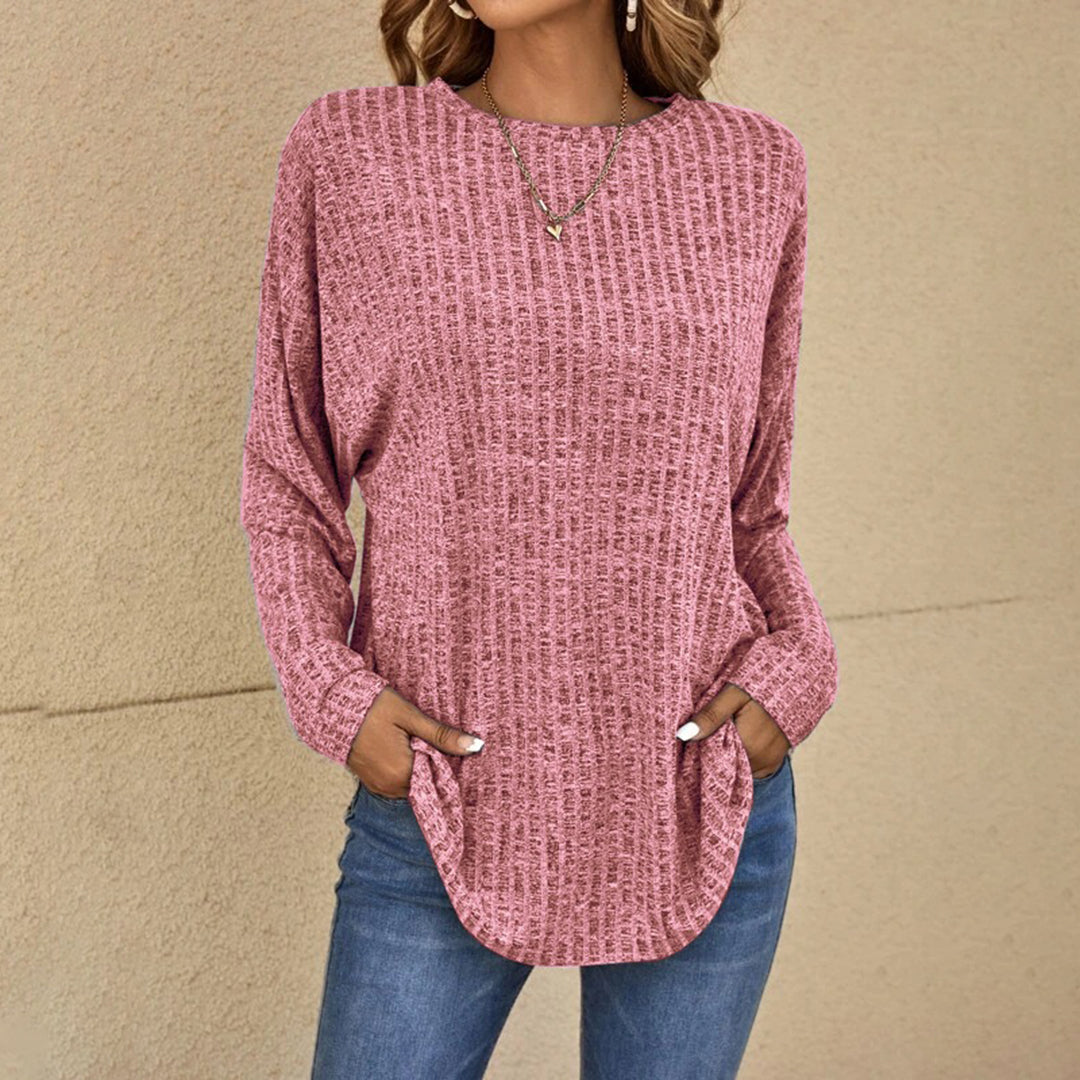 Women's Relaxed Fit Jumper Long Sleeve Crew Neck Sweater