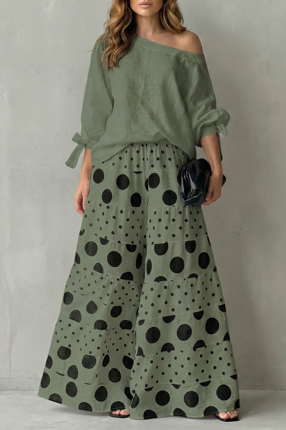 Playful Polka Flow Two Piece Set