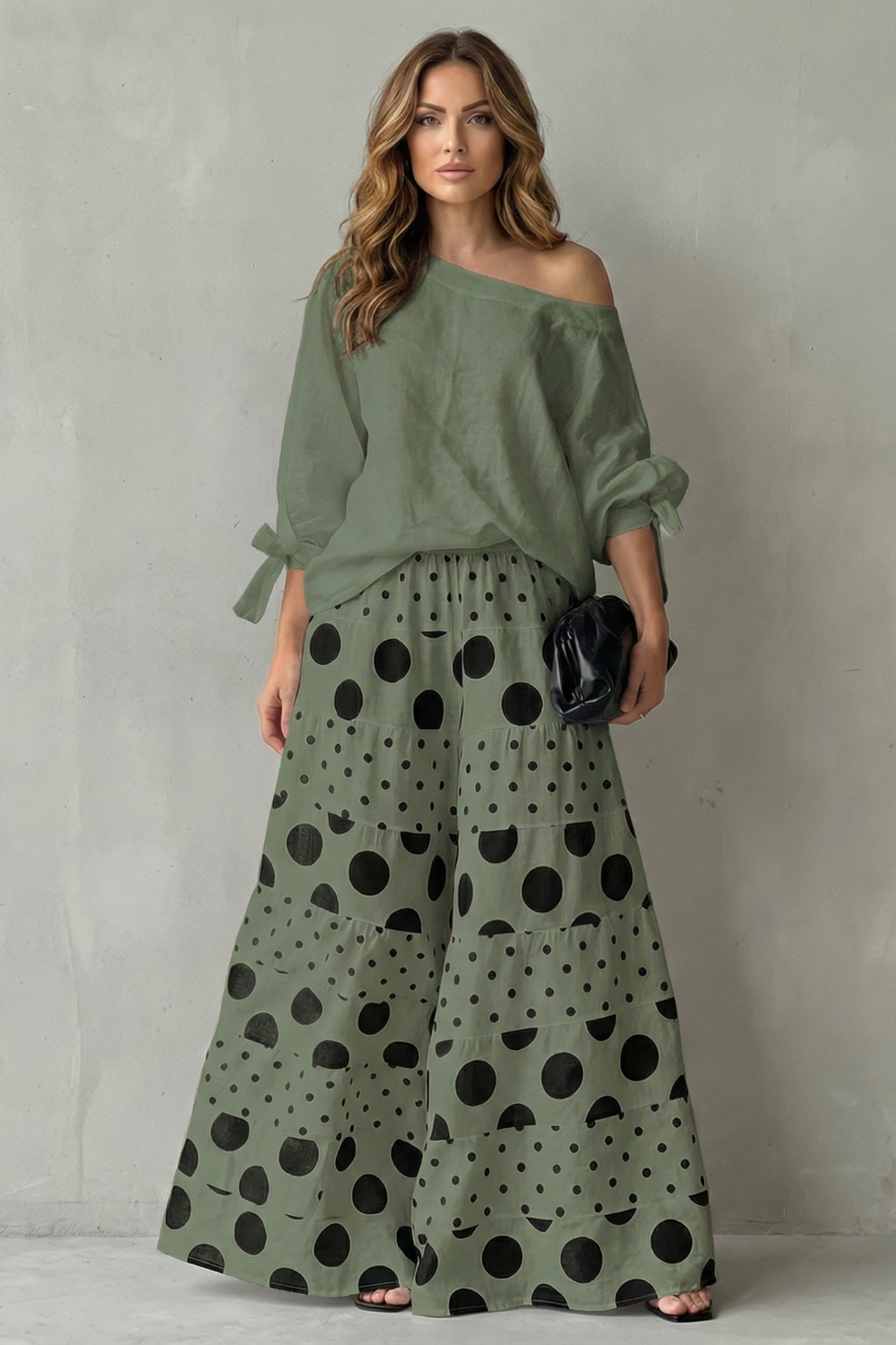 Playful Polka Flow Two Piece Set