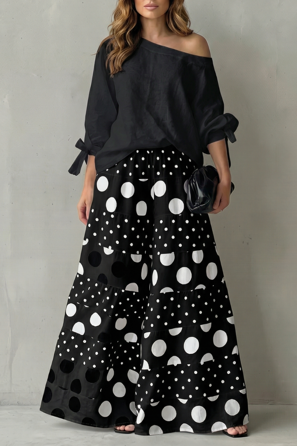Playful Polka Flow Two Piece Set