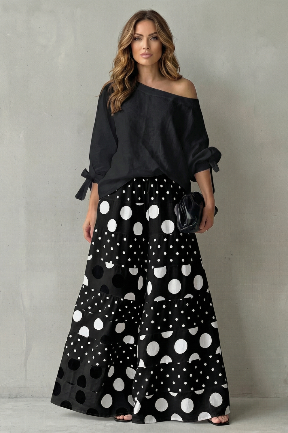Playful Polka Flow Two Piece Set