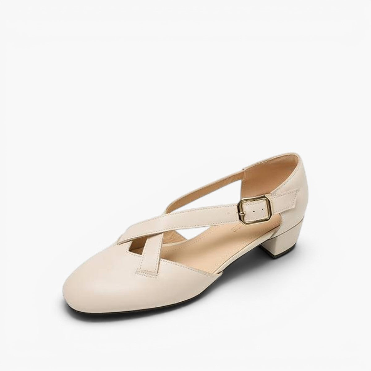 Maelis Crossstrap Leather Heels