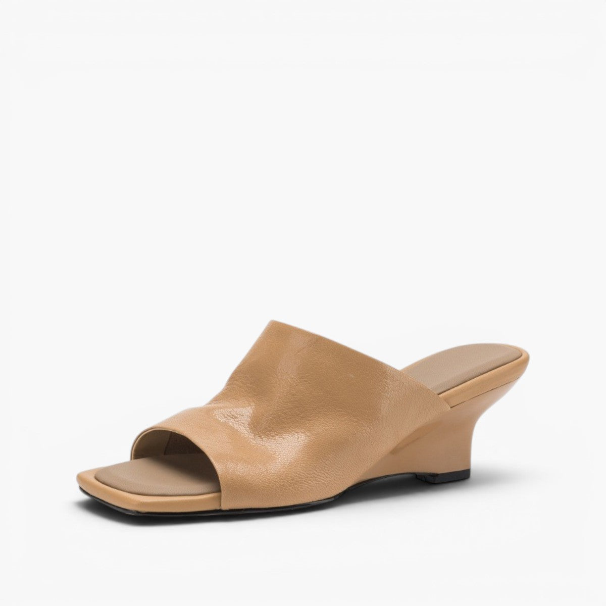 Caia Square-Toe Leather Mules
