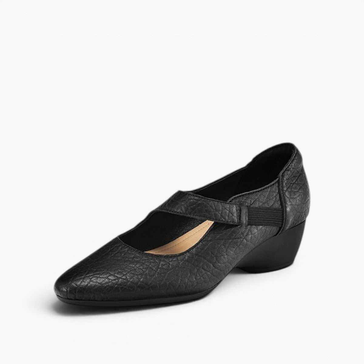 Caresa Leather Mary-Jane Heels