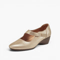 Caresa Leather Mary-Jane Heels
