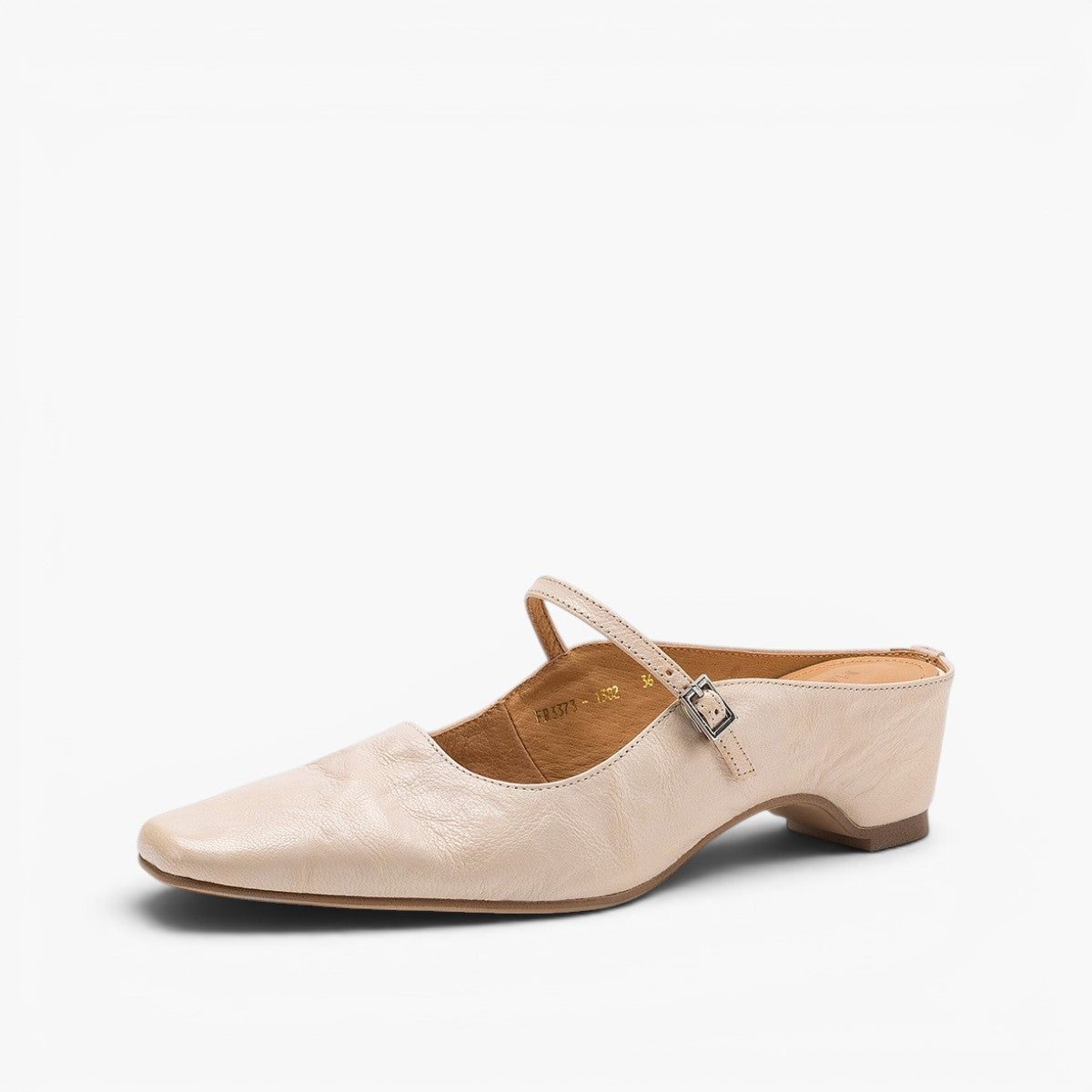 Sera Square-Toe Leather Mules