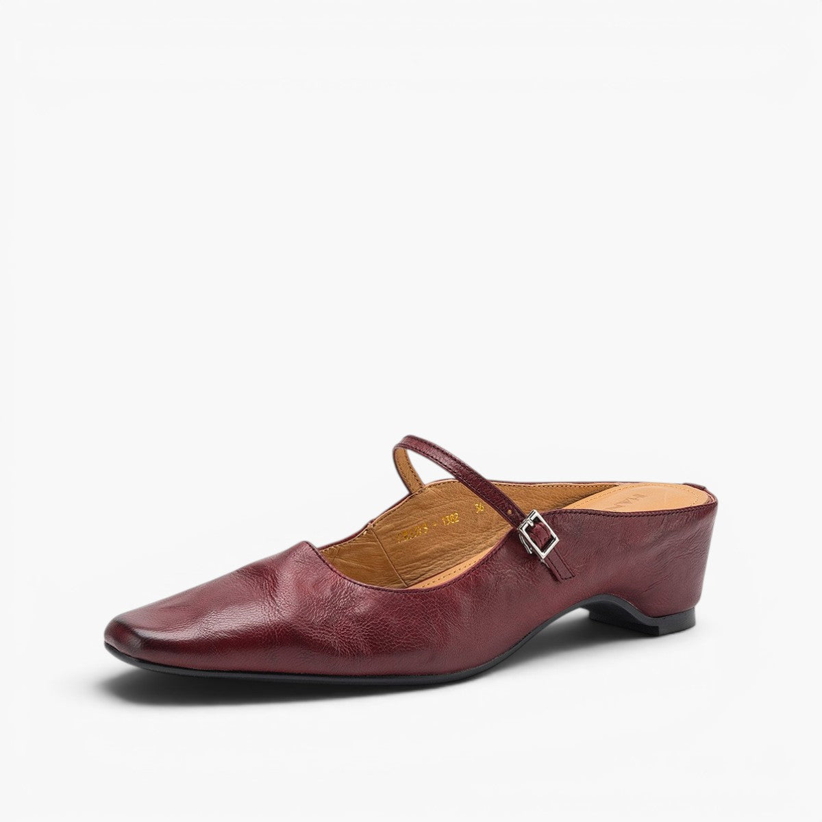 Sera Square-Toe Leather Mules