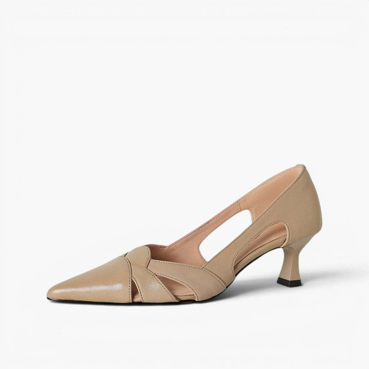 Aveline Cutout Leather Pumps
