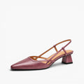 Velune Slingback Leather Heels