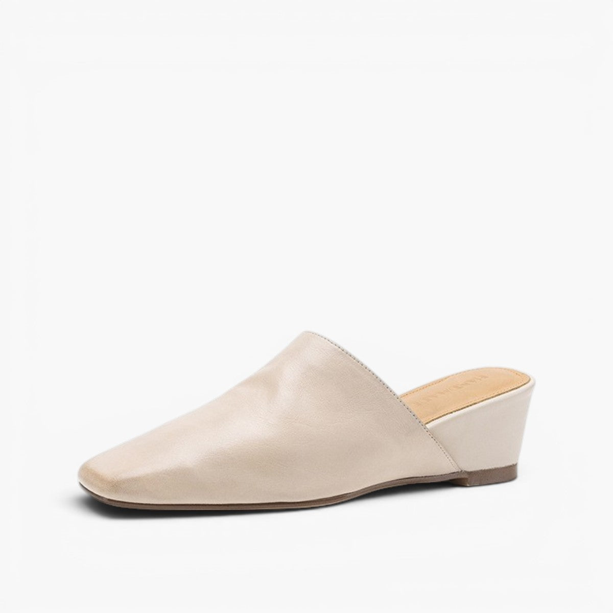 Elise Square-Toe Leather Mules