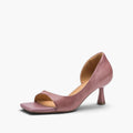 Élan Square-Toe Leather Heeled Sandals