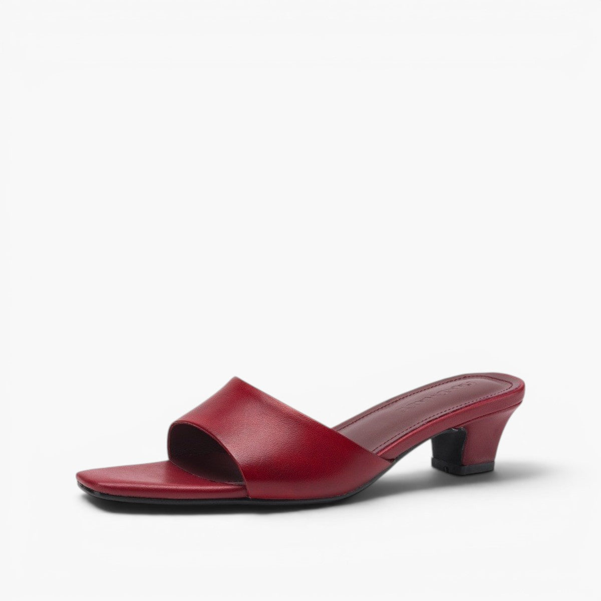 Noa Square-Toe Leather Mules