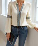 Vintage V-Neck Blouse