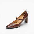 Rivelle Mary-Strap Leather Pumps