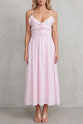 Ruffled Sweetheart Romance Midi Dress