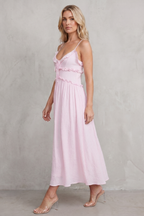 Ruffled Sweetheart Romance Midi Dress