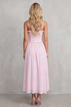 Ruffled Sweetheart Romance Midi Dress