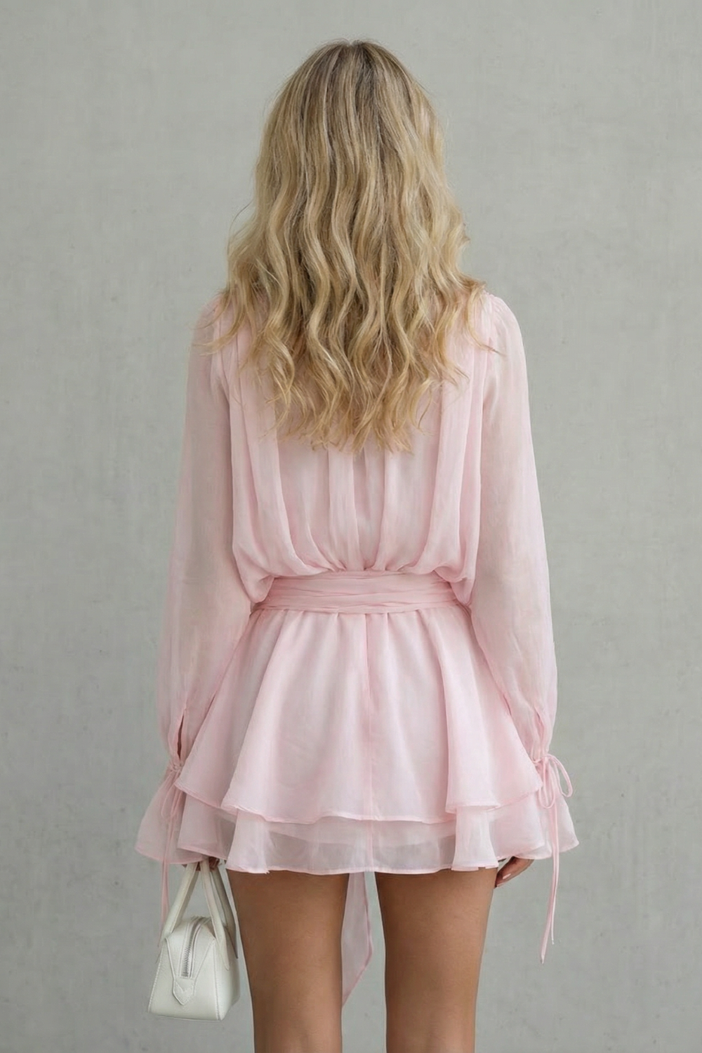 Rose Detail Elegance Mini Dress