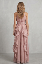 Ruffled Chiffon Elegance Maxi Dress