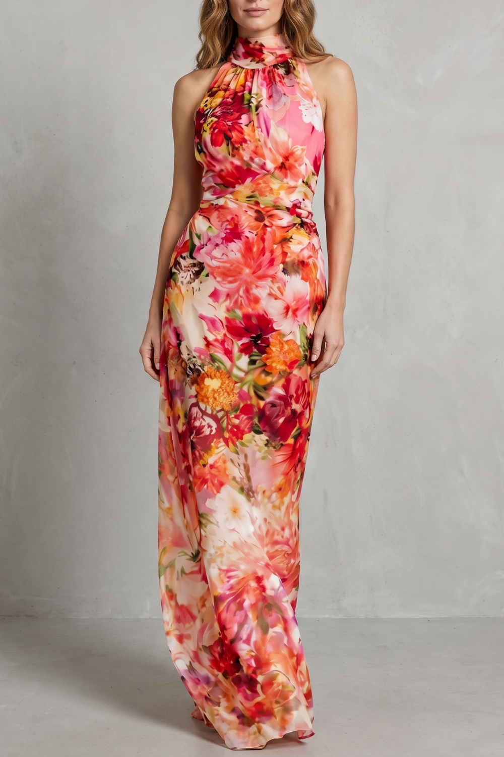 Romantic Floral Allure Maxi Dress
