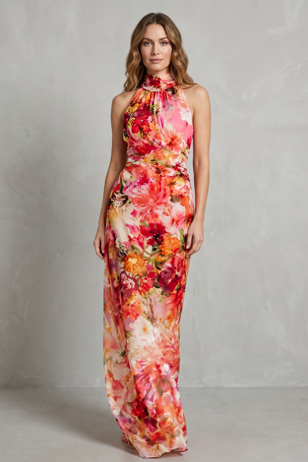 Romantic Floral Allure Maxi Dress