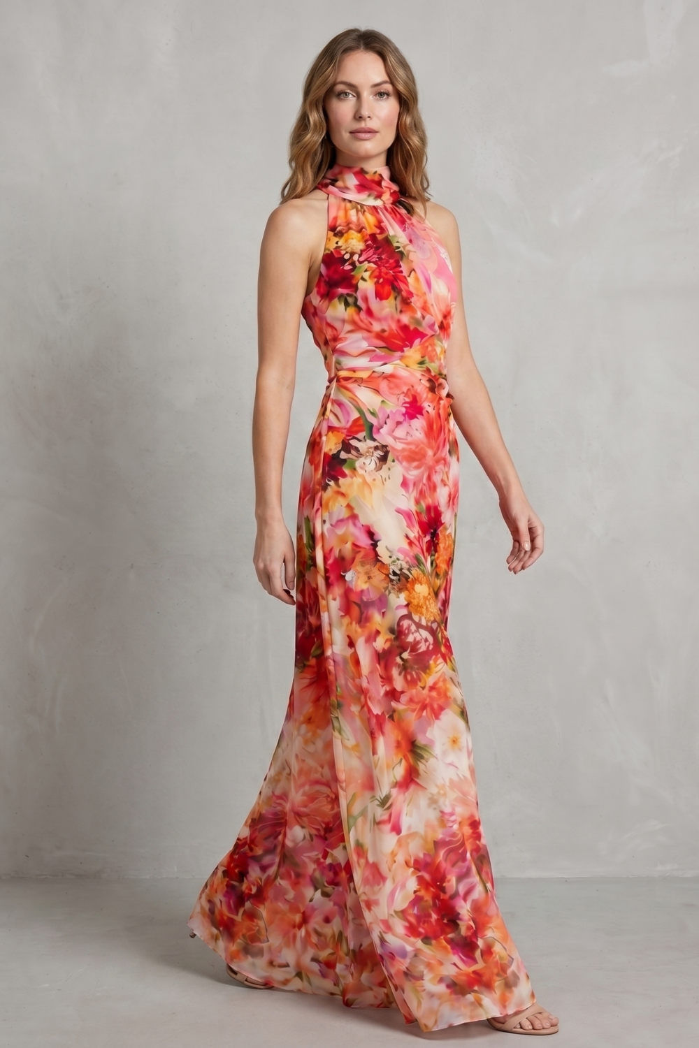 Romantic Floral Allure Maxi Dress