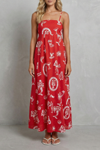 Playful Print Charm Maxi Dress