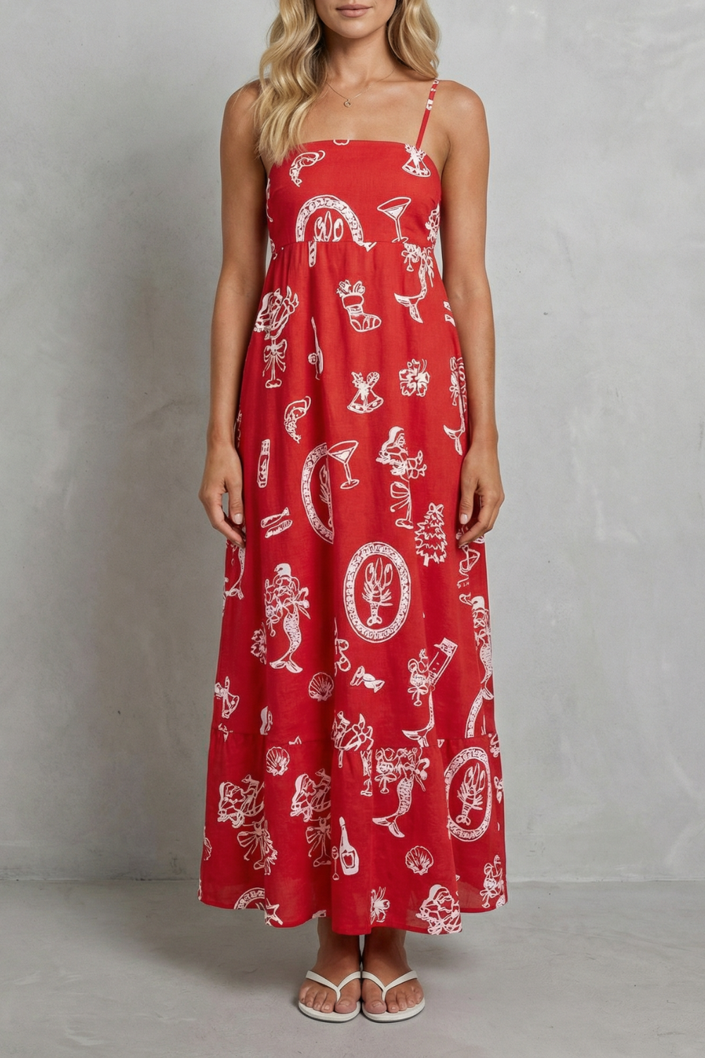 Playful Print Charm Maxi Dress