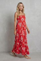 Playful Print Charm Maxi Dress