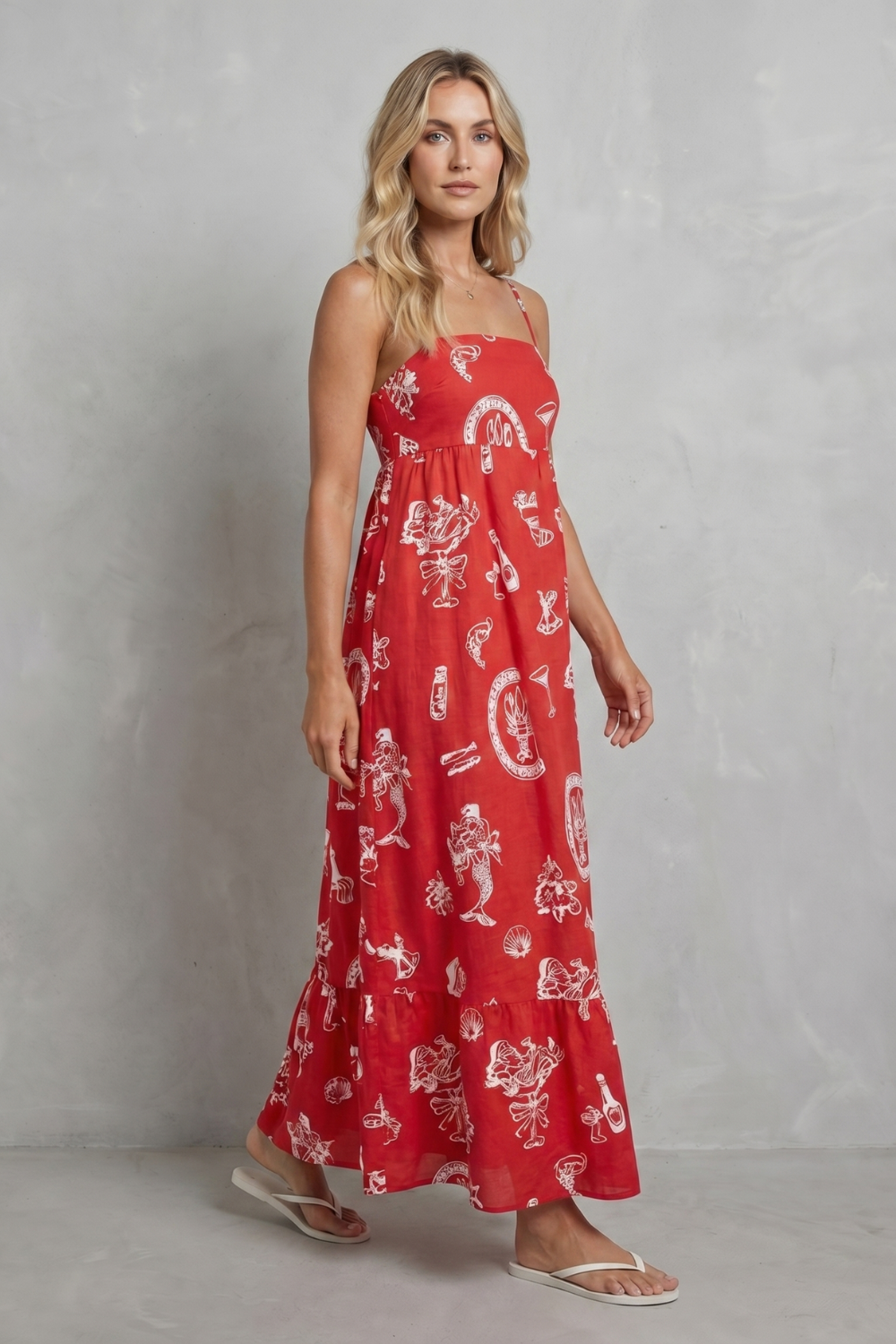 Playful Print Charm Maxi Dress