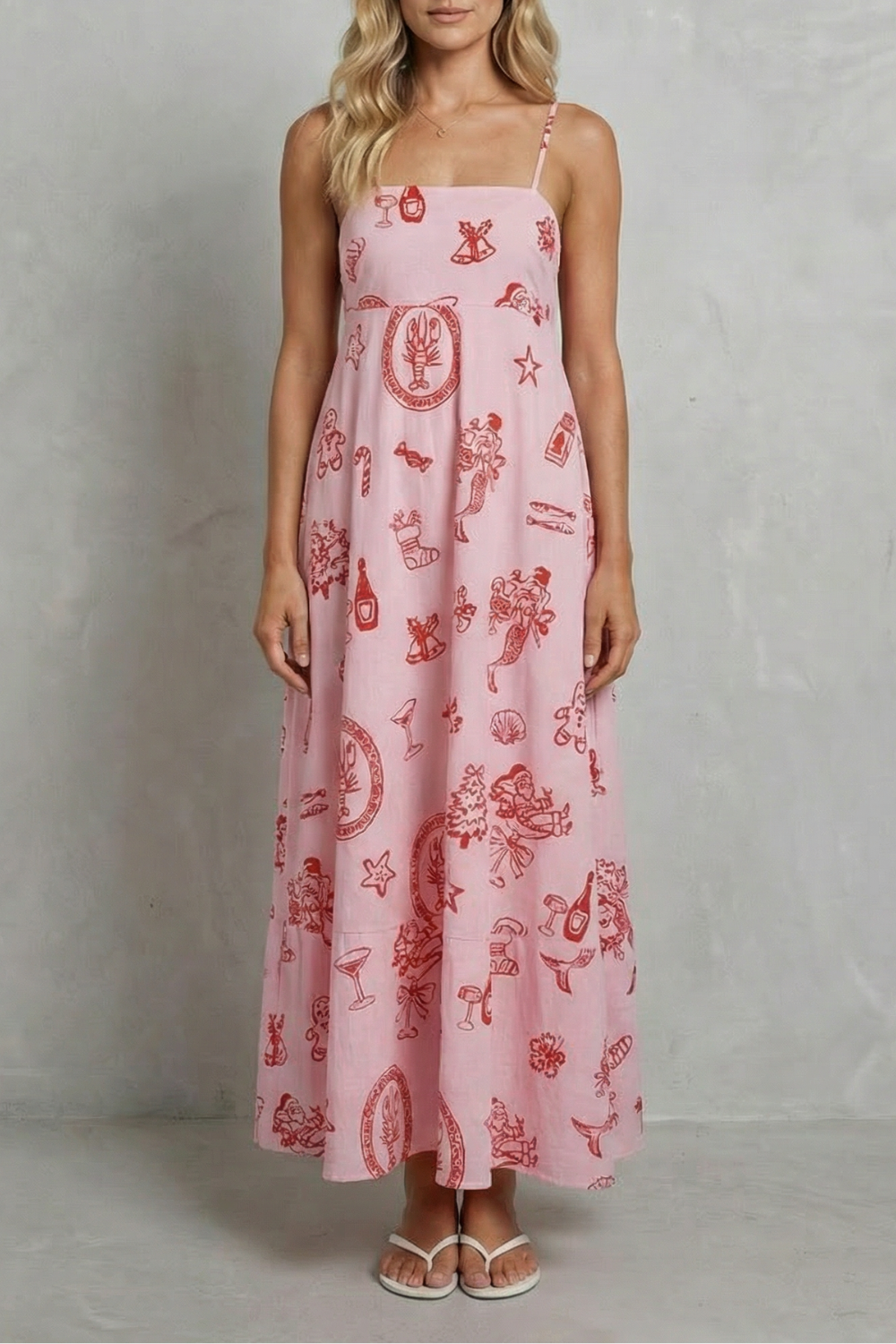 Playful Print Charm Maxi Dress