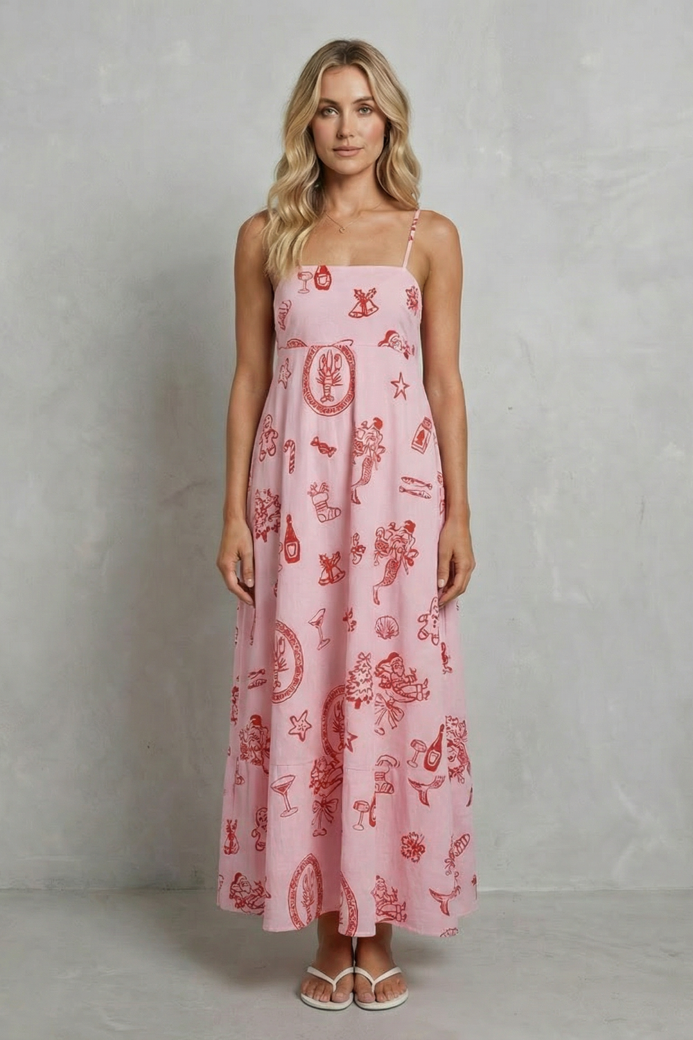 Playful Print Charm Maxi Dress
