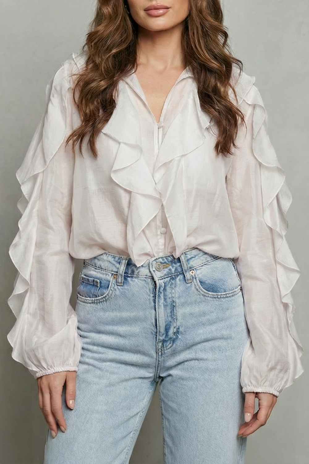 Romantic Ruffle Elegance Blouse