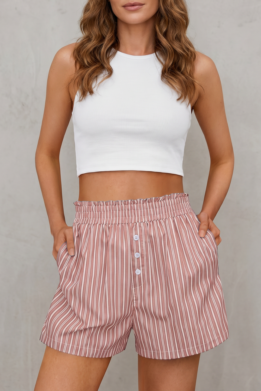Striped Relaxed Charm Casual Shorts