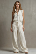 Relaxed Zip-front Elegance Trouser Set