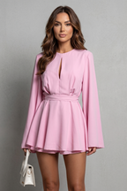 Romantic Open-back Design Mini Dress