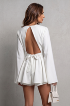 Romantic Open-back Design Mini Dress