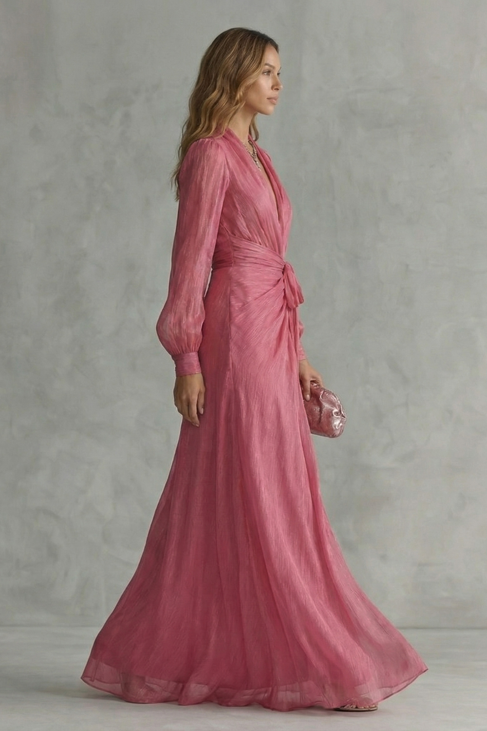 Flowing Chiffon Elegance Maxi Dress
