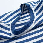 Women's Striped Knit Sweater Long Sleeve Crew Neck Pullover