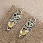 Vintage Silver Owl Drop Earrings