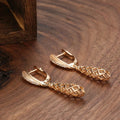 Majestic Sculpted Grid Accent Dangles