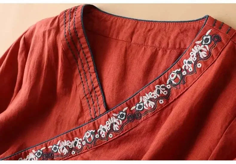 Relaxed Embroidered Breeze Blouse